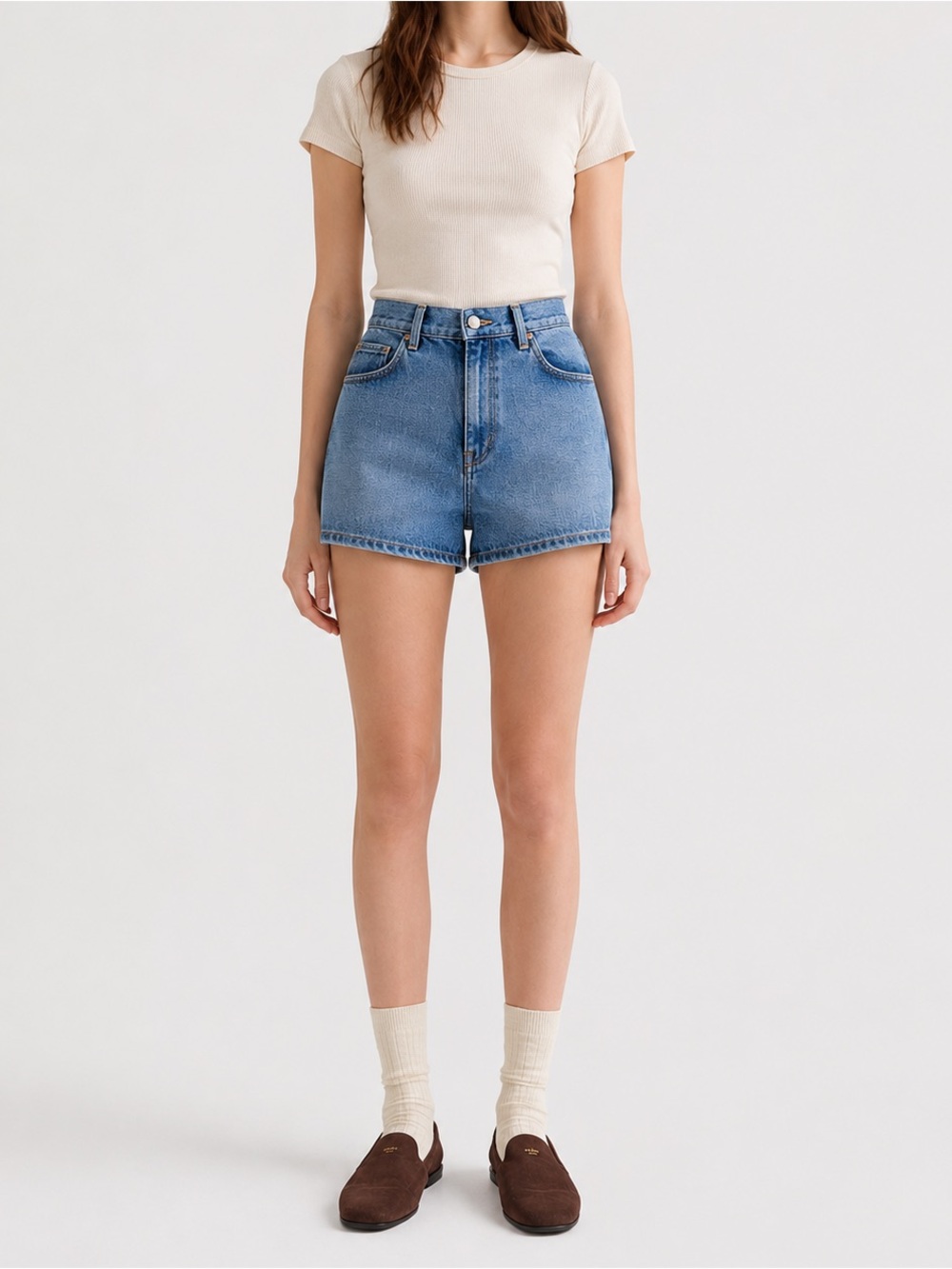 Designer Inspired Paris Milano Denim Shorts Women’s Small Light Wash High Rise
